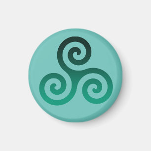 Green Triskele Alte keltische Symbol Minze Magnet