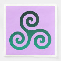 Green Triskele Antikes keltisches Symbol Lilac