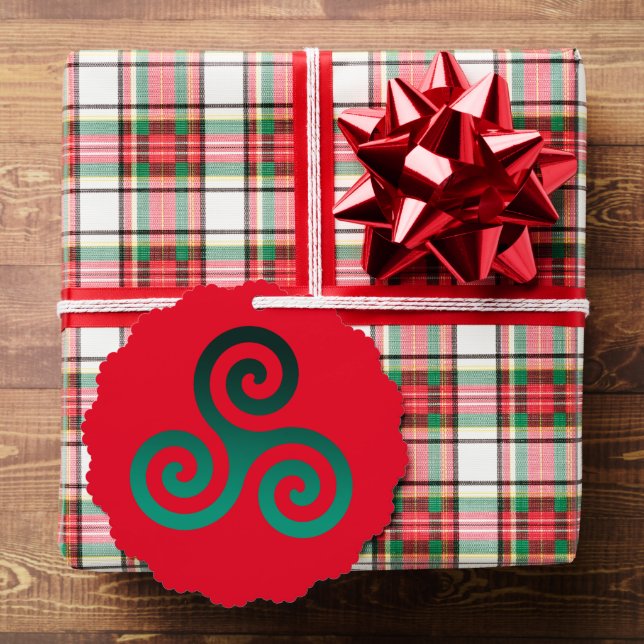 Green Triskele Red Ornament Karte (Insitu (Geschenk))
