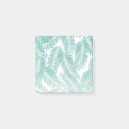 Green Tropical Palm Blätter Muster Post-it Klebezettel