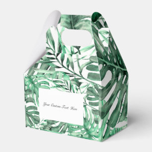 Green Tropical Palm Blätter Summer Island Wedding Geschenkschachtel