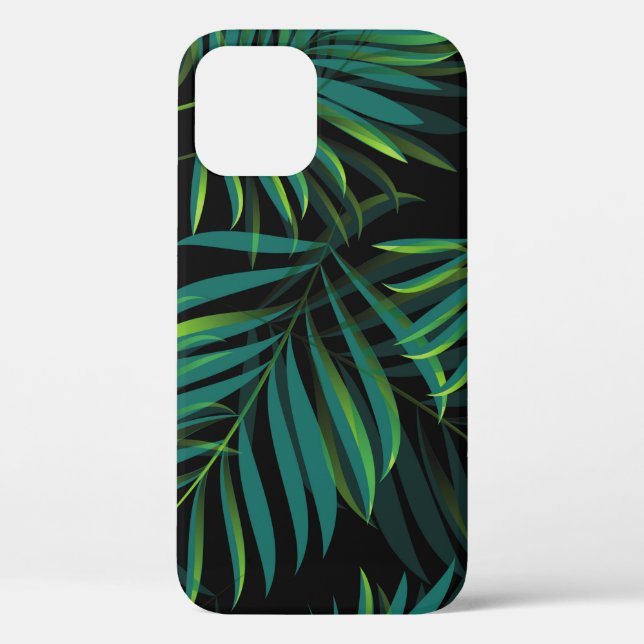 Green tropical palm leaves. Seamless pattern graph Case-Mate iPhone Hülle (Rückseite)