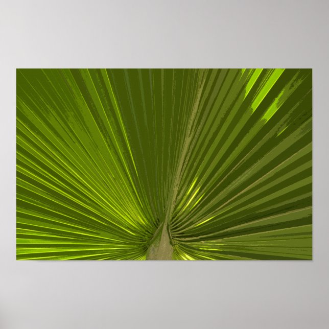 Green Tropical Palm Tree Frond Poster (Vorne)