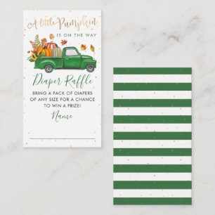 Green Truck Herbst Pumpkin Baby Duwer Windelwanne Begleitkarte