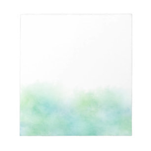 Green Türkis Watercolor Abstrakt Notizblock