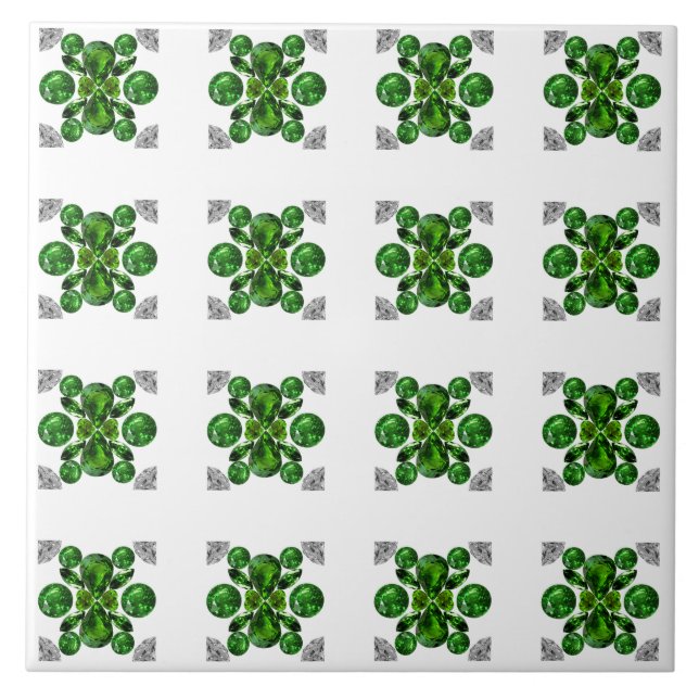 Green Turtle Pattern Fliese (Vorderseite)