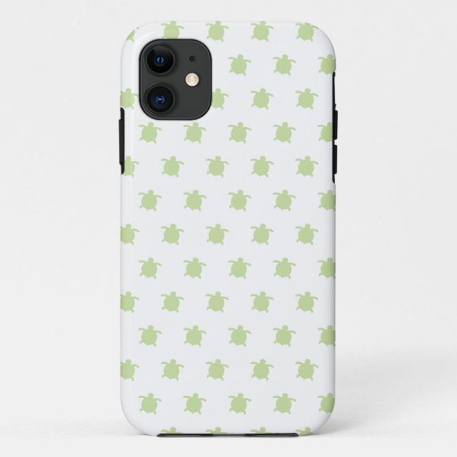 Green Turtle Pattern iPhone Case (Rückseite)