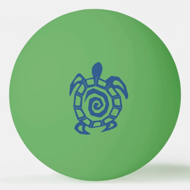 Green Turtle Pattern Tischtennisball (Vorderseite)