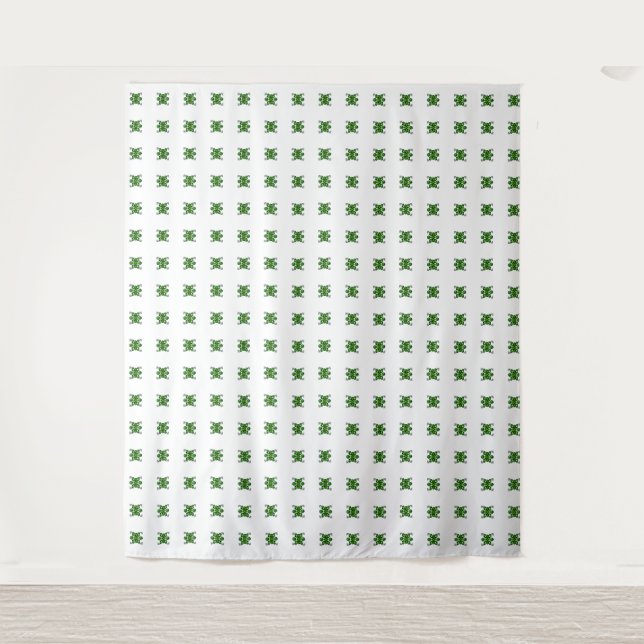 Green Turtle Pattern Wandteppich (Vorderseite)
