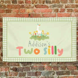 Green Two Albern Farm Gänse Geburtstagszeichen Banner