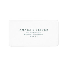 Green Typografy Wedding RSVP Address Labels Adressaufkleber