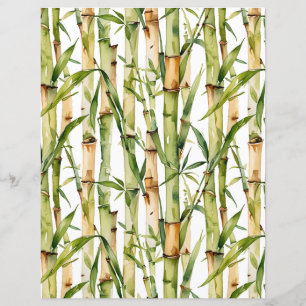 Green und Beige Bamboo Muster
