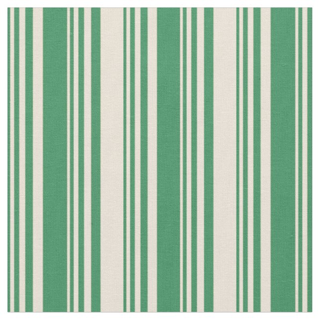 Green und Bisque Cfarbene Lines Stoff (Nahaufnahme)