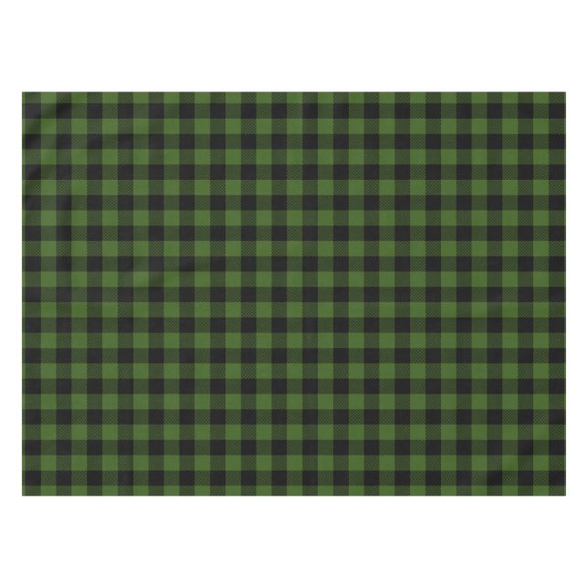 Green und Black Buffalo Kariert Tischdecke (Vorderseite (Horizontal))