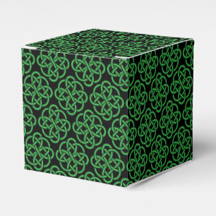 Green und Black Celtic Shield Knot Geschenkschachtel