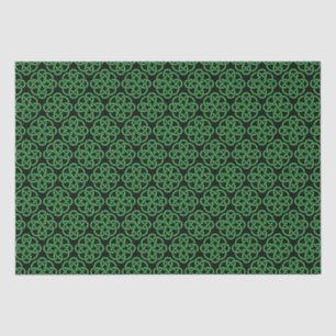 Green und Black Celtic Shield Knot Seidenpapier