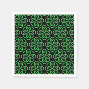 Green und Black Celtic Shield Knot Serviette
