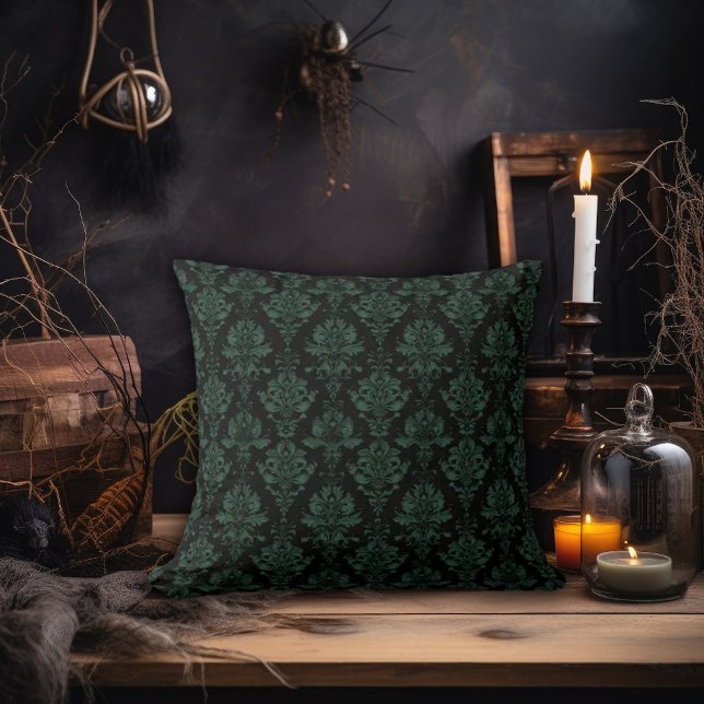 Green und Black Damask Kissen (Von Creator hochgeladen)