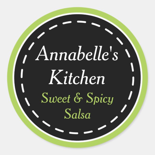 Green und Black Kitchen Stickers (Vorderseite)