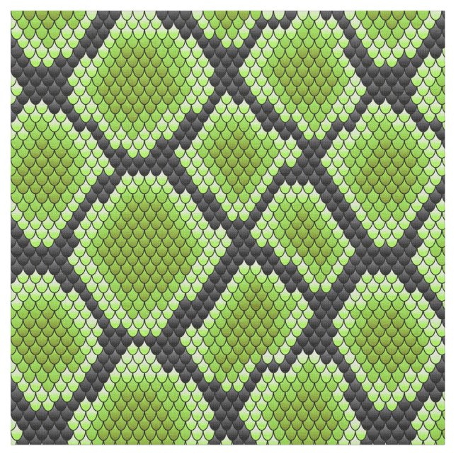 Green und Black Snakeskin Stoff (Nahaufnahme)