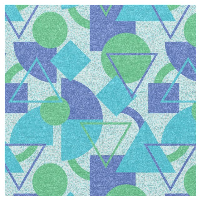 Green und Blue Bauhaus Style Stoff (Nahaufnahme)