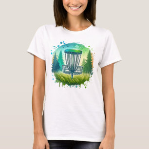 Green und Blue Disk Golf Themed T-Shirt