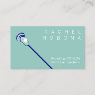 Green und Blue Lacrosse Business Card Visitenkarte
