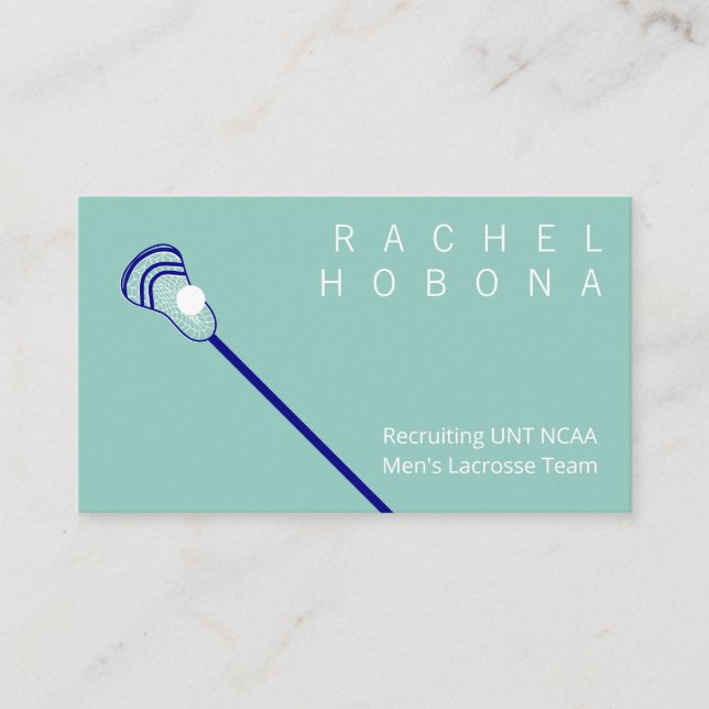 Green und Blue Lacrosse Business Card Visitenkarte (Vorderseite)