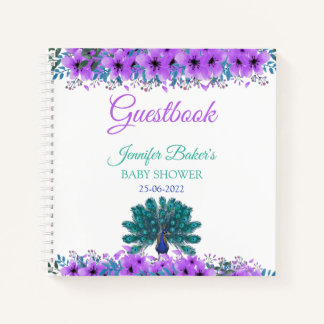 Green und Blue Peacock | LILA BLUME Notizbuch