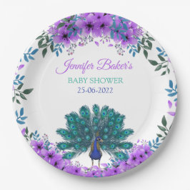 Green und Blue Peacock | LILA BLUME Pappteller