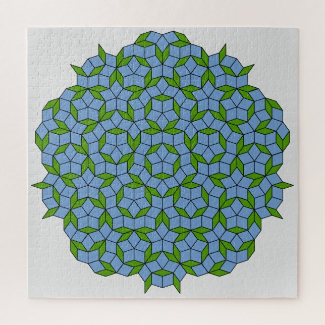 Green und Blue Penrose Rhombus Muster (Vertikal)