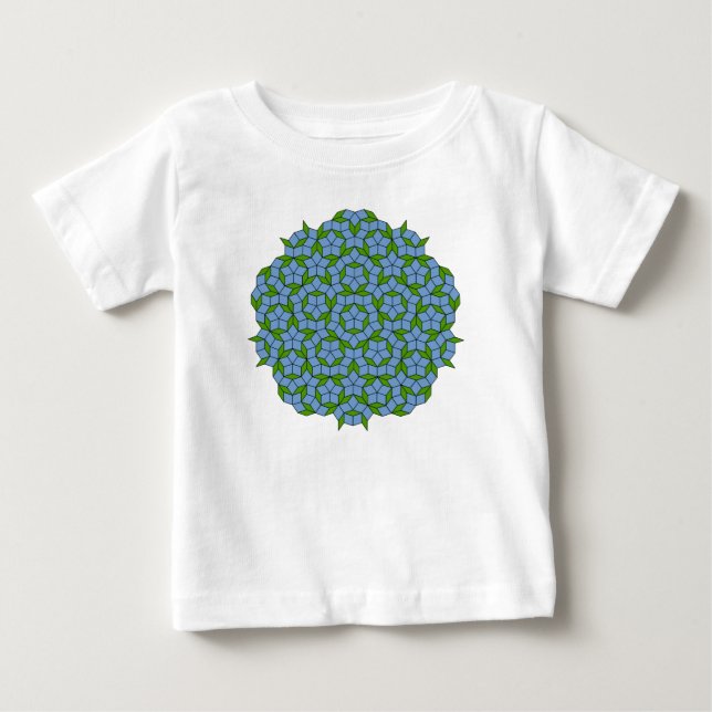 Green und Blue Penrose Rhombus Muster Baby T-shirt (Vorderseite)
