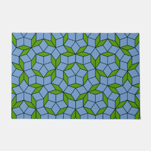 Green und Blue Penrose Rhombus Muster Fußmatte