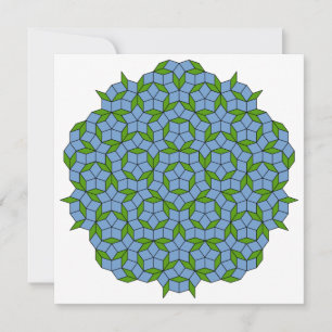 Green und Blue Penrose Rhombus Muster Karte
