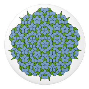 Green und Blue Penrose Rhombus Muster Keramikknauf
