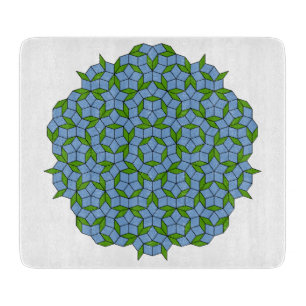 Green und Blue Penrose Rhombus Muster Schneidebrett