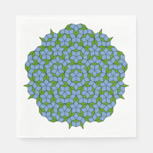 Green und Blue Penrose Rhombus Muster Serviette