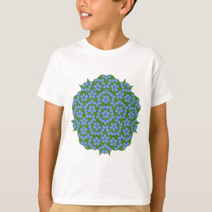 Green und Blue Penrose Rhombus Muster T-Shirt
