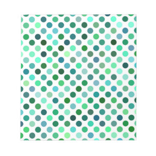 Green und Blue Polka Dot Notizblock