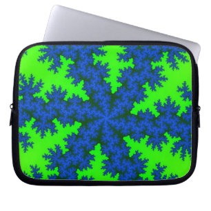 Green und Blue Snowflake Laptopschutzhülle