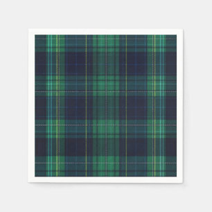 Green und Blue Tartan Kariert Serviette