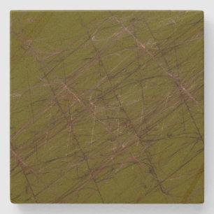 Green und Brow Grunge Fraktal Square Stone Unterse Steinuntersetzer