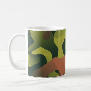 Green und Brown Camouflage Pattern Kaffeetasse