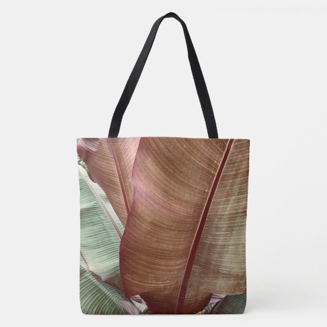 Green und Deep Red Leaf Tasche (Vorderseite)
