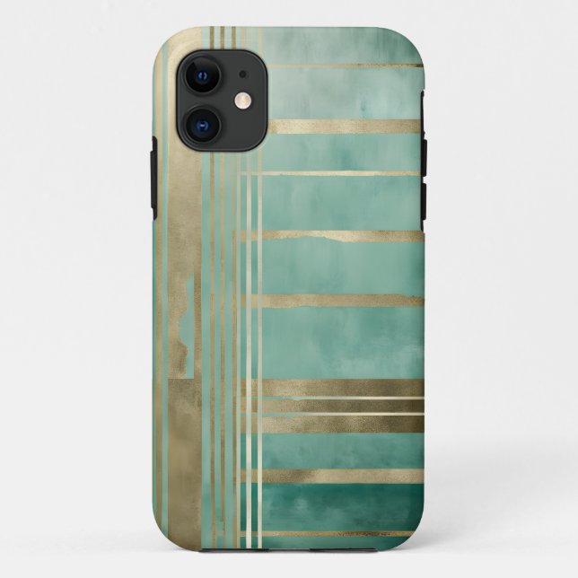 Green und Gold Abstrakt #3 Case-Mate iPhone Hülle (Rückseite)
