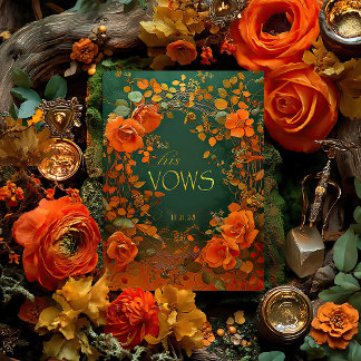 Green und Gold Celtic Seine Vows Wedding Card Karte