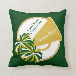 Green und Gold Cheer Geschenke für Chefs, Trainer Kissen