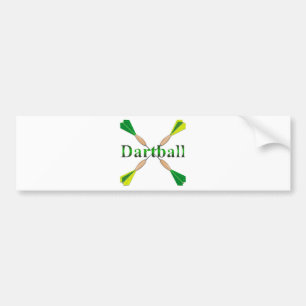 Green und Gold Dartball Darts Autoaufkleber