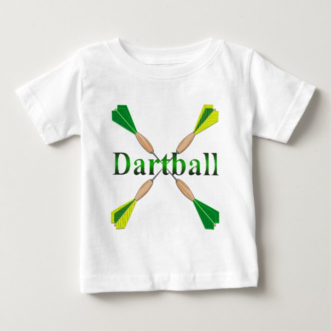 Green und Gold Dartball Darts Baby T-shirt (Vorderseite)