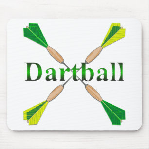 Green und Gold Dartball Darts Mousepad
